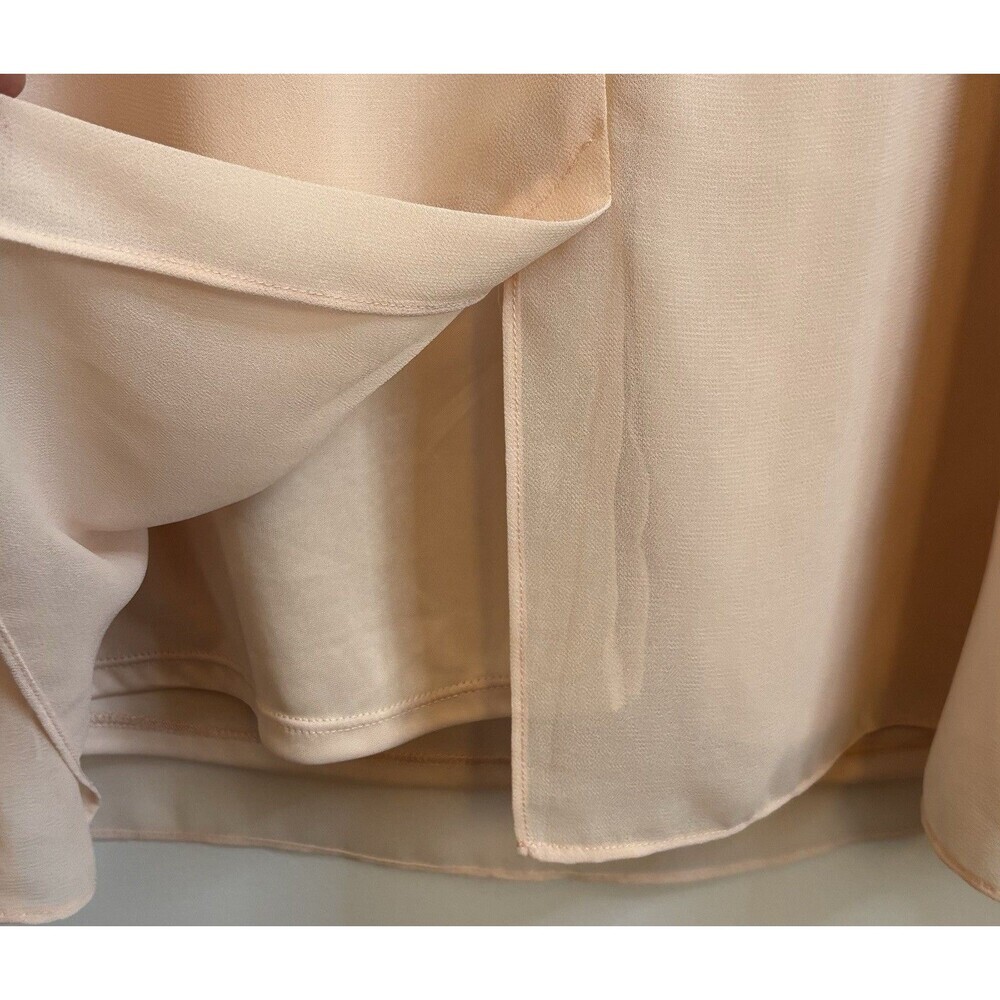 LE BOS Embellished Tier Ruffle Chiffon Dress 20W Light Peach Sleeveless Wedding - Picture 9 of 15